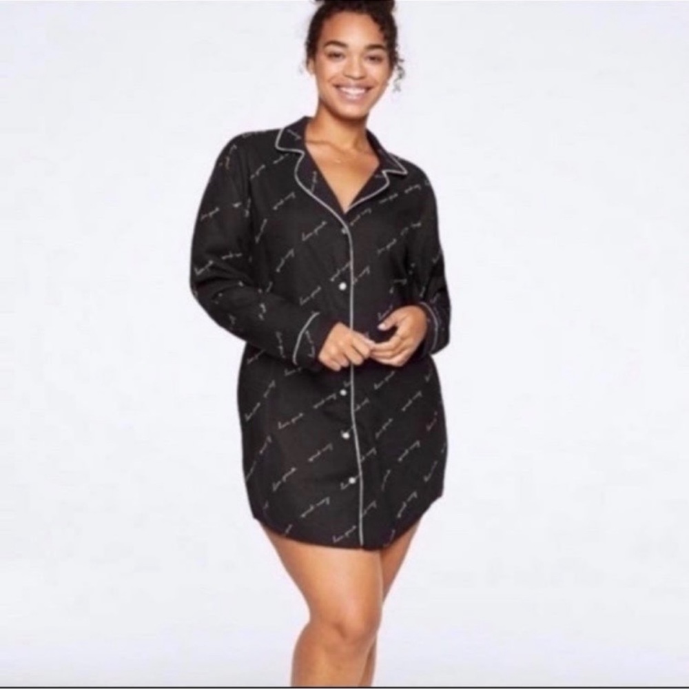 PINK VS FLANNEL SLEEP DRESS